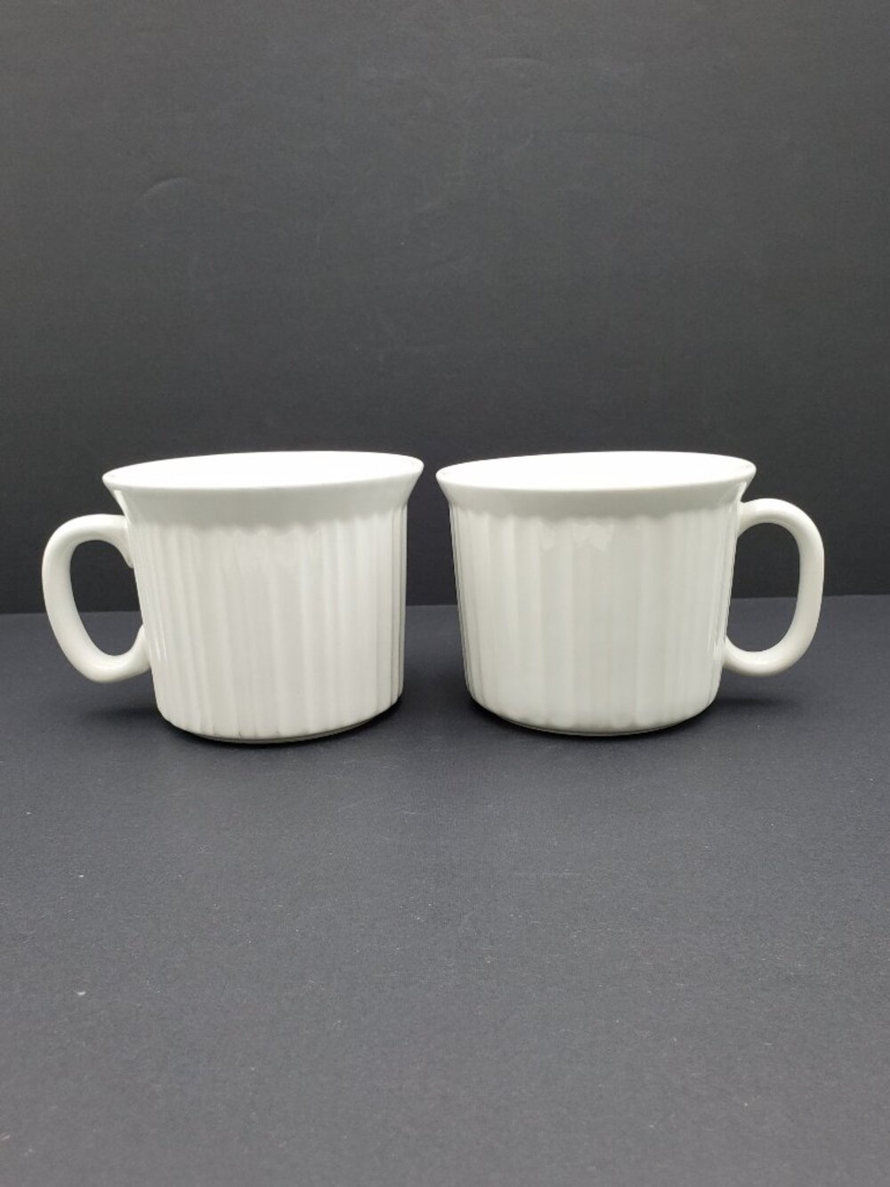 Corningware French White Meal Mug Corning White Ribbed Soup Coffee Mug